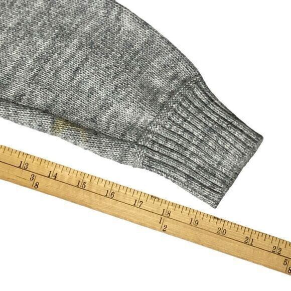 Label Of Graded Goods Sweater Mens Sz Medium Grey Shawl Neck Fishermen Pullover - Picture 14 of 16